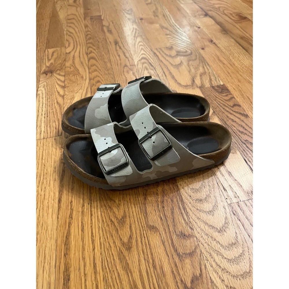 Birkenstock Arizona Camo Desert Birko-Flor Sandals Gray Tan 38 L7 M5